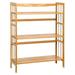 ByEUcuk Bamboo Shelf 3-Tier Bookshelf Bookcase -Standing Storage Shelf Plant Flower Stand Max Load 35LBS Per Shelf Utility Shelf Rack for Living Room Bathroom Kitchen Home Natural