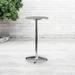 23.25 Round Aluminum Indoor-Outdoor Bar Height Table with Flip-Up Table