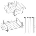 YOBOLK BBQ Grill BBQ Accessories Stainless Steel Fryer Grill Rack Clearance
