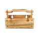 Folding Picnic Table 2 in 1 Small Picnic Table Picnic Wooden Storage Basket Convertible Basket Glasses Holder Table for Home Outdoor