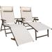 Folding Reclining Lounge Chairs Set - Set of 2 - Relax in Style Outdoors