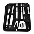 GBAYXJ BBQ Mat & Fire Mat Kitchen Supplies Grill Utensils BBQ Barbeque Kit Cooking 5PCS Tool Case Stainless SET Accessories BBQ Portable Steel Kitchenï¼ŒDining & Bar