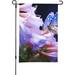 Garden Flags 12x18h Double Sided Winter Garden Flag for Outside Butterfly Floral Vertical Garden Yard Flag Outdoor Flag for all seasons Outdoor Decorative Flag for Holiday Yard Decor
