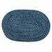 Colonial Mills 7 x 10 Navy Blue Handcrafted Reversible Oval Outdoor Area Throw Rug