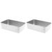Stainless Steel Cooking Tray Metal Food Plate Bbq Aqurium for Home Pickle Storage Snack Containers Meal Prep 2 Count