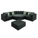 7 Piece Outdoor Wicker Sectional Sofa Set Patio Furniture Conversation Sofa Set with Coffee Table and Removable Pillows