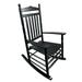 RONSHIN Rocking Camping Chair Outdoor Rocking Chair with Slatted Backrest Solid Wood Frame Armrest Up To 280LBS Load-bearing Capacity Rocking Chair for Garden