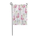 KDAGR Yellow Cute Pink Flamingo and Pineapples for Baby Girl Garden Flag Decorative Flag House Banner 12x18 inch