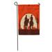 LADDKE Wild Silhouette of Cowboy Couple Riding Horses on Wooden Sign West Western Garden Flag Decorative Flag House Banner 12x18 inch