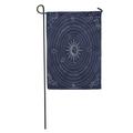 LADDKE Moon Solar System Model Space Sun Planets Stars Asteroids White Lines Blue Astrology Garden Flag Decorative Flag House Banner 12x18 inch