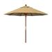 Magnolia Garden 9 Push-Lift Classic Hardwood Umbrella with Olefin Fabric - Champagne