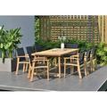 Amazonia Franke RECLAIMED Grade A Teak 9 pieces Rectangular Patio Dining Set Seating Capacity: 8