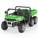 Green 24V Battery-Powered 2-Seater Electric Dump Truck Ride-On Toy