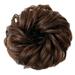 Curly Bun Wig for Women Stylish Look Soft Fluffy Matte Curly Wavy Hair Bun for Dating Daily Work Light Brown