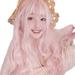 Soug Lolita Full Head Long Curly Wig Wig Women with Long Curly Hair and Large Waves New