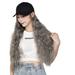 Fashion Women Long Curly Synthetic H with Hat Wigs Big Wave Baseball Cap Wig