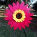 IMossad Sunflower Wind Spinner Sunflower Lawn Pinwheels with Stake Wind Spinners for for Garden Yard Party Outdoor Decor Hot Pink