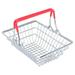 Mini Shopping Basket with Handles for Kids Toys Wire Photoshoot Props Rubber Stainless Steel Child