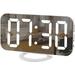 Digital Clock Large Display LED Electric Alarm Clocks Mirror Surface for Makeup with Diming Mode 3 Levels Brightness Dual USB Ports Modern Decoration for Home Bedroom Decor-White