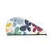 Lukts Colorful Butterflies Microfiber Hair Towel Warp Super Absorbent Hair Shower Cap With Button Quick Dry Towel Of Makeup Headbands For Travel Shower Toiletries Beach Hair Towels