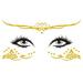 Tiezhimi Temporary Face Tattoo Stickers Freckle Freckle Telling Face Gold Glitter Metal Tattoo Professional Makeup Costume