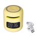 JM01 BT Clock Speaker Multifunctional Adjustable Portable BT Clock Speaker Radio with LED ScreenYellow