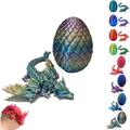 3D Printed Dragon-Flying Articulated Dragon|3D Printed Dragon Eggs with Dragon Inside|Eco-Friendly Crystal Dragon-Mystery Dragon Egg Adults Fidget Toys for Autism ADHD (Flying Dragon/Laser Color)