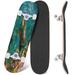 Prxcm Skateboard Complete for Beginners Adults Teens 31 x 8 for 3d floor Underwater world Turtle corals Maple Double Kick Concave Skateboards