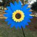 IMossad Sunflower Wind Spinner Sunflower Lawn Pinwheels with Stake Wind Spinners for for Garden Yard Party Outdoor Decor Bluw