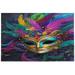 Coolnut 500 Pieces Mardi Gras Carnival Mask Feathers Jigsaw Puzzle for Adults Teens Kids Fun Family Game for Holiday Toy Decor Gifts