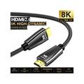CABLEDECONN Ultra High Speed HDMI 2.1 Cable 8K 60Hz 4K 120Hz 3D Ultra HDR 48Gbps HiFi eARC Dolby Atmos HDCP2.2 HDMI Cable Compatible with Samsung QLED 8K Q900 TV TCL Roku TV VIZIO TV (6.6 Feet)