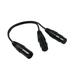 FOR 3-Pin XLR Male to Dual 2 Female Y Splitter Mic DJ Cable Adaptor 16 AWG extension For DVD Player Microphone