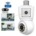 Cevemin Dual-Lens Security Camera Indoor Pet Camera for Home Security Cell Phone Remote Wireless Dual-Light IR Night Vision HD Intelligent Surveillance Camera