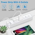 Multifunctional American desktop Power Strip Surge Protector Wall Mountable Use for Ideal Home Office and Dorm