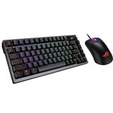 ASUS ROG Azoth 75% TKL Bluetooth and RF Wireless Red Switch Mechanical Gaming Keyboard Bundle with ROG Keris Mouse Gasket-Mount Three-Layer Dampening Hot-Swappable Switches Gunmetal Color