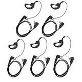 2 Pin Advanced G Shape Earhook Police Earpiece Headset Earphone PTT and Mic Compatible for Motorola 2 Way Radio CP040 CP200 CP100 CLS1110 GP2000 VL50 Security Walkie Talkie Pack of 5 L