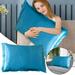 wofedyo throw pillow covers solid color silk pillowcase silk no zipper envelope pillow pillow cover silk pillowcase home decor N 20*20*1