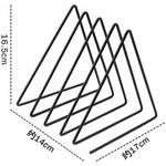 Boîtes de rangement en fer, support d'enregistrement triangulaire pour livres, magazines, dossiers