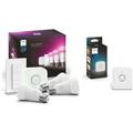 White and Color Ambiance, Kit de démarrage E27, Pont et télécommande, compatible Bluetooth +