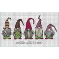 Christmas Gnomes Grey Kitchen Rug by Mohawk Home in Grey (Size 24 X 40)