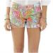 Lilly Pulitzer Shorts | Lilly Pulitzer The Callahan Short Scuba To Cuba Low Rise Chino Shorts Womens 2 | Color: Green/Pink | Size: 2