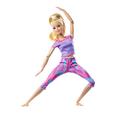 Barbie-Puppe, Barbie-Serie Made to Move, bewegliche Barbie, mit blonden Haaren und violettem Yoga-Outfit, inkl. -Puppe, Geschenk für Kinder, Spielzeug ab 3 Jahre,GXF04