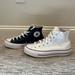 Converse Shoes | Converse Black & White Color Block Platform Hi Top Shoes | Color: Black/White | Size: 9