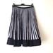Anthropologie Skirts | Elevenses By Anthropologie Striped Gray And Black Full Skirt In Size 4 | Color: Black/Gray | Size: 4
