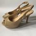 Nine West Shoes | Nude Patent Open-Toe Nine West Pumps | Color: Tan | Size: 6