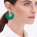 J. Crew Jewelry | J Crew Women's Thread-Wrapped Hoop Green Earrings | Color: Green | Size: Os