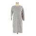 J.Crew Factory Store Casual Dress - Sweater Dress: Gray Marled Dresses - Women's Size 2X-Small