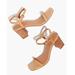 Madewell Shoes | Madewell The Holly Ankle-Strap Block Heel Square Toe Leather Sandal Camel Tan | Color: Brown/Tan | Size: 9