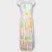 Anthropologie Dresses | Anthropologie Abel The Label Colorful Smocked Strapless Rayon Maxi Dress Small | Color: Pink/Yellow | Size: S