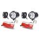 Oikabio 2X Electric Bike Front and Ebike Rear Light Set Input 36V 48V 60V Built-in Speaker E-Bike Headlight and Tail Light